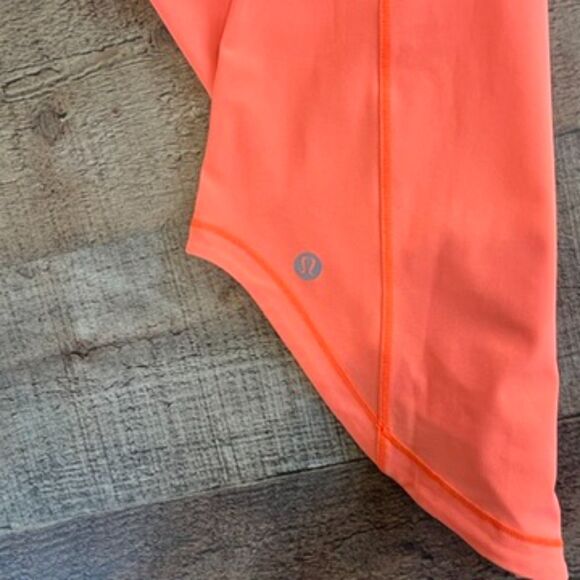 Lululemon Athletica Orange Sculpt Mesh Tank Top Back Cut Out Athletic Activewear - Picture 7 of 9